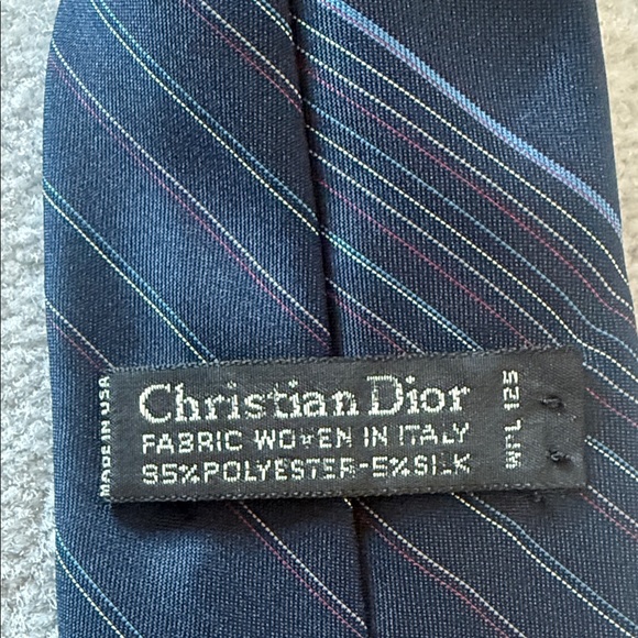 Dior Black and Red Striped Tie - Picture 2 of 4